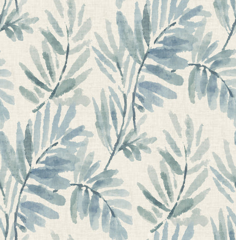 A-Street Prints 4177-27743 Serenade Blue Ferns Wallpaper