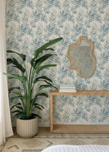 A-Street Prints 4177-27743 Serenade Blue Ferns Wallpaper