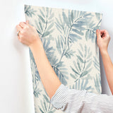 A-Street Prints 4177-27743 Serenade Blue Ferns Wallpaper