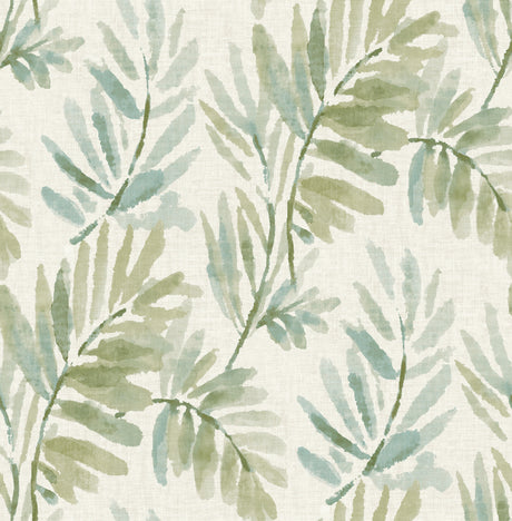 A-Street Prints 4177-27744 Serenade Sea Green Ferns Wallpape