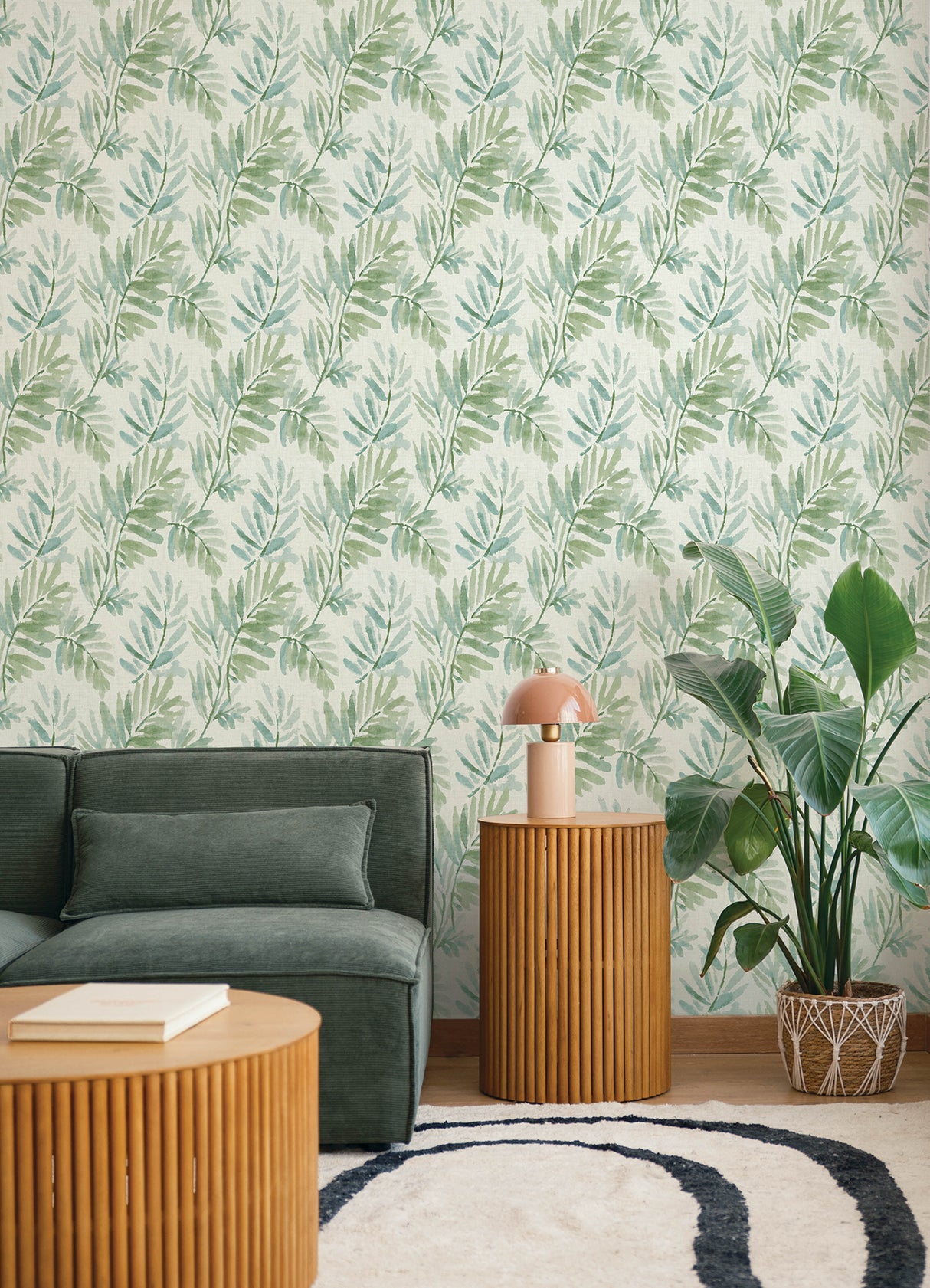 A-Street Prints 4177-27744 Serenade Sea Green Ferns Wallpape
