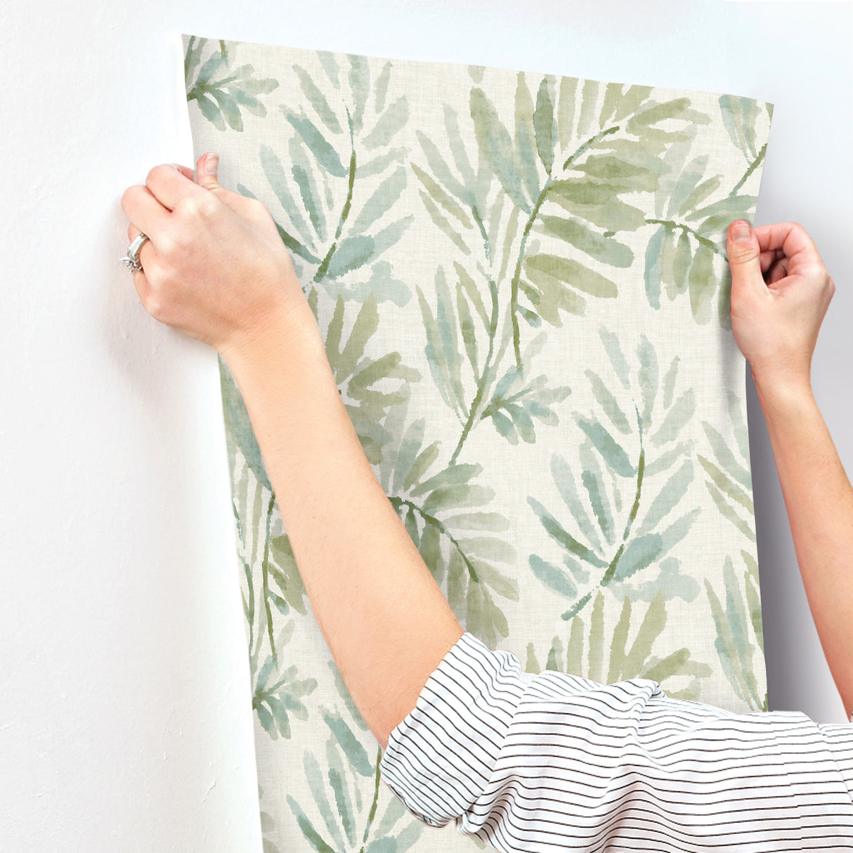 A-Street Prints 4177-27744 Serenade Sea Green Ferns Wallpape