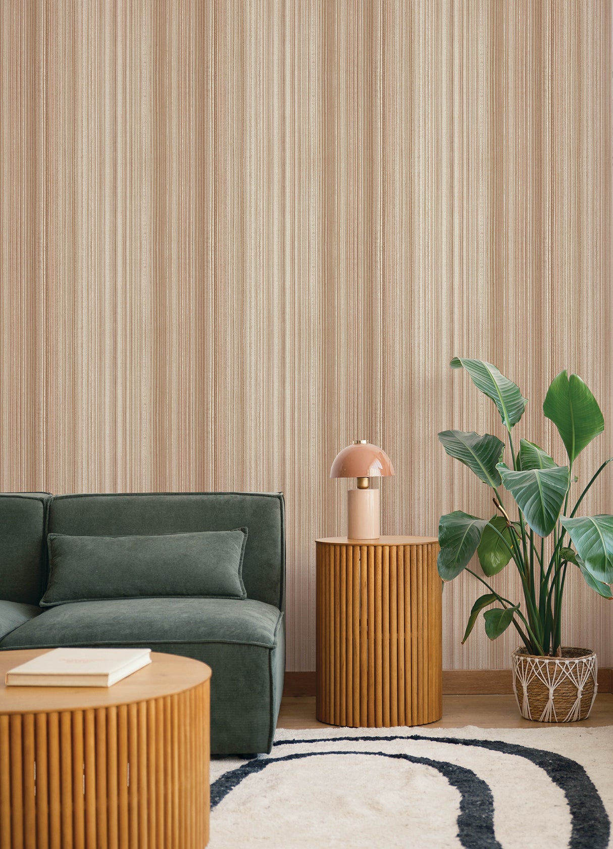 A-Street Prints 4177-27745 Elan Blush Ombre Stripe Wallpaper