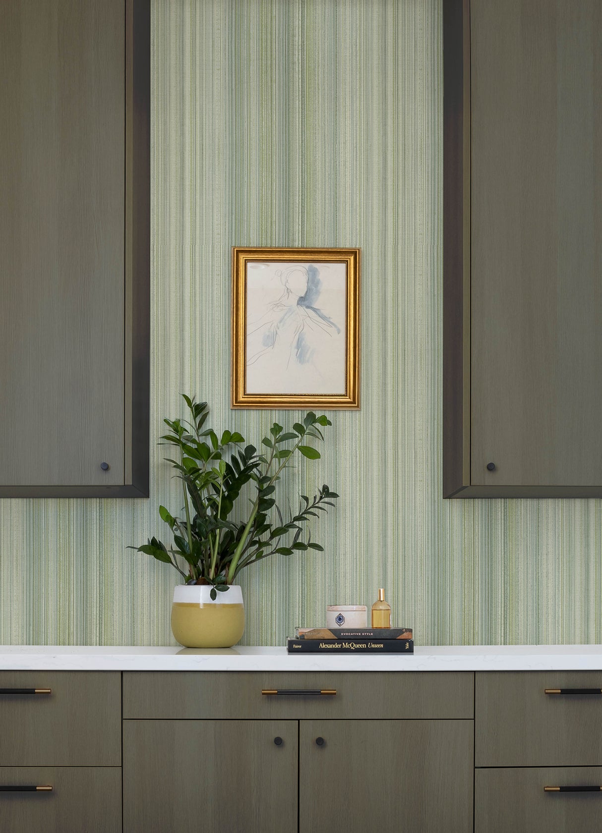 A-Street Prints 4177-27746 Elan Sea Green Ombre Stripe Wallp