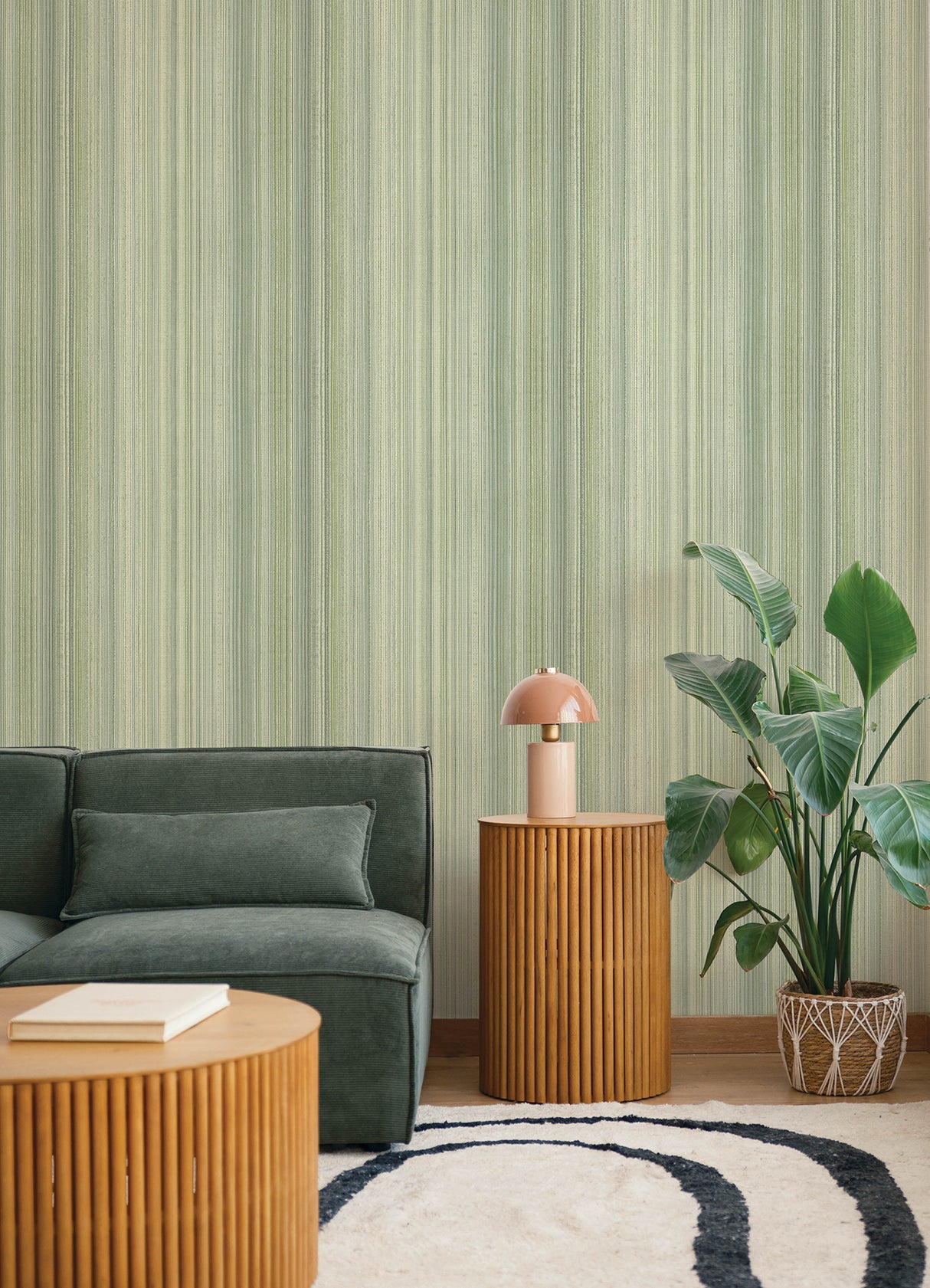 A-Street Prints 4177-27746 Elan Sea Green Ombre Stripe Wallp