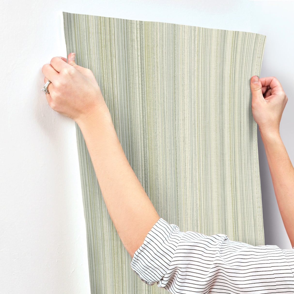 A-Street Prints 4177-27746 Elan Sea Green Ombre Stripe Wallp
