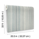 A-Street Prints 4177-27748 Elan Blue Ombre Stripe Wallpaper