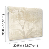 A-Street Prints 4177-27752 Mistwood Beige Forest Wallpaper