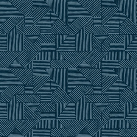 A-Street Prints 4177-83301 Crescendo Dark Blue Block Geometr