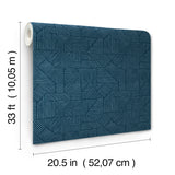 A-Street Prints 4177-83301 Crescendo Dark Blue Block Geometr