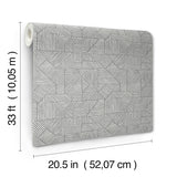 A-Street Prints 4177-83302 Crescendo Dark Grey Block Geometr