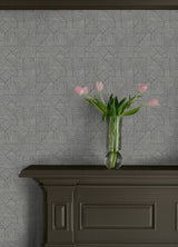 A-Street Prints 4177-83302 Crescendo Dark Grey Block Geometr