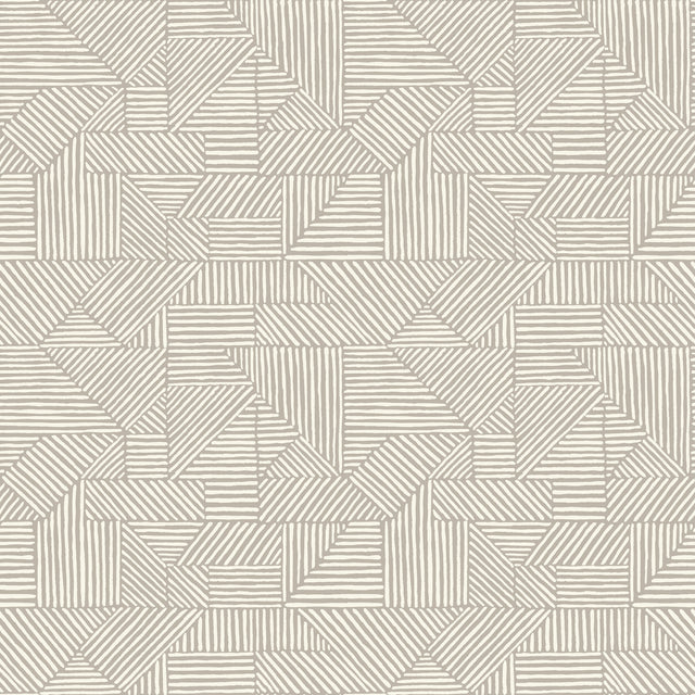 A-Street Prints 4177-83303 Crescendo Light Grey Block Geomet