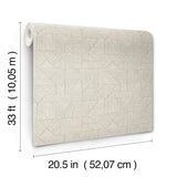 A-Street Prints 4177-83303 Crescendo Light Grey Block Geomet