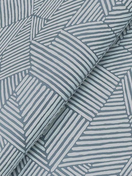 A-Street Prints 4177-83304 Crescendo Blue Block Geometric Wa