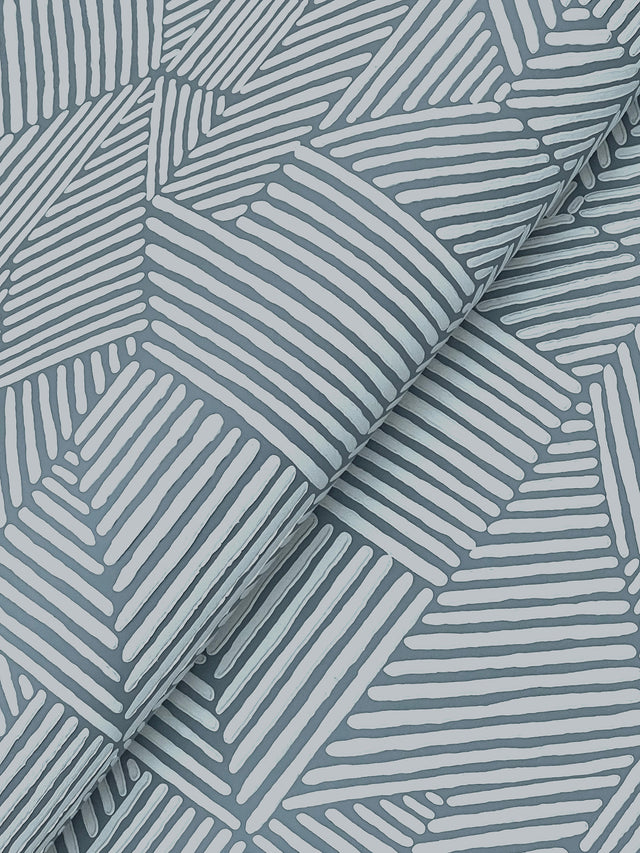 A-Street Prints 4177-83304 Crescendo Blue Block Geometric Wa