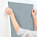 A-Street Prints 4177-83304 Crescendo Blue Block Geometric Wa