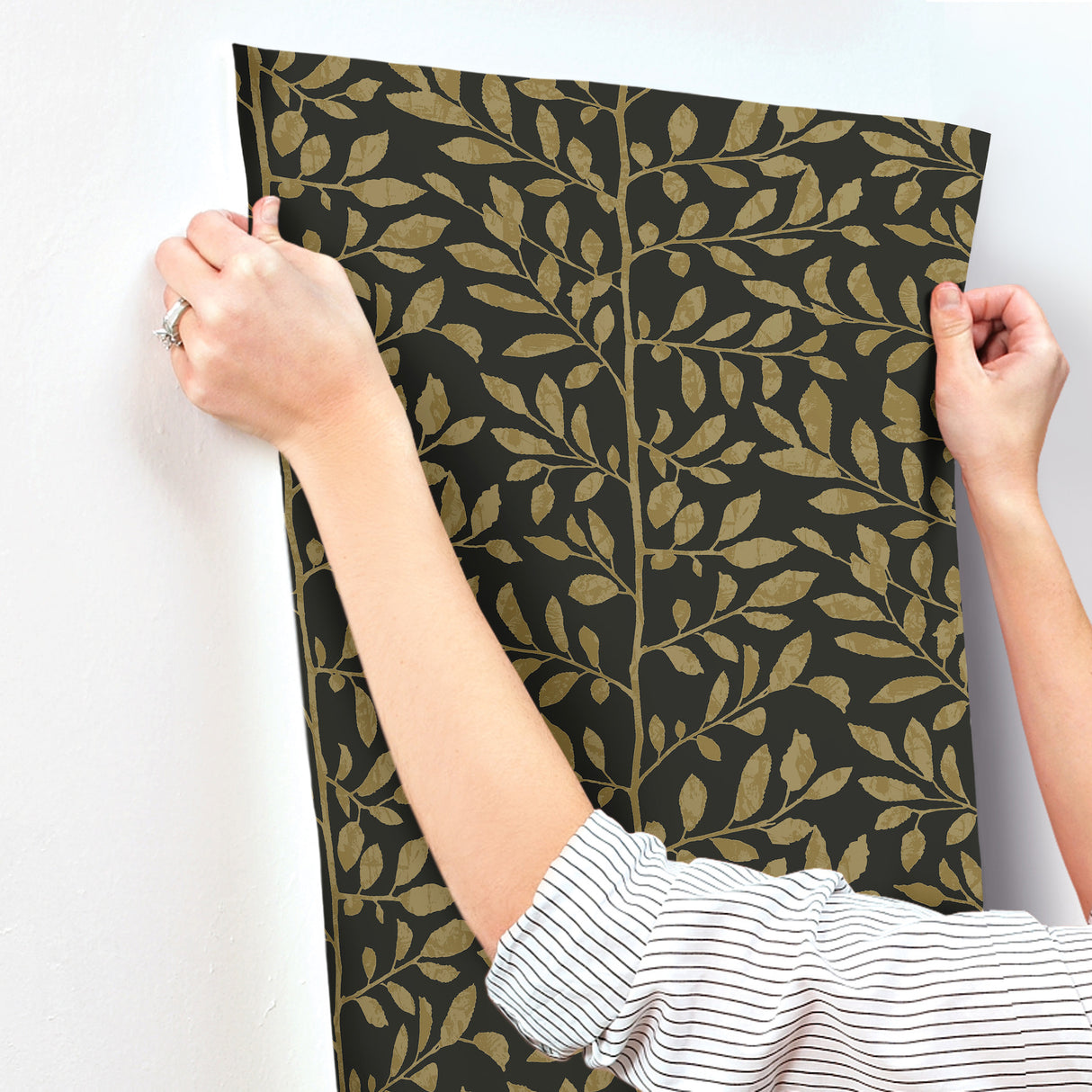 A-Street Prints 4177-83306 Sagecrest Black Sapling Wallpaper
