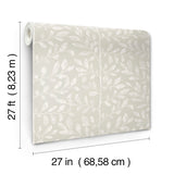 A-Street Prints 4177-83307 Sagecrest Light Grey Sapling Wall