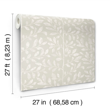 A-Street Prints 4177-83307 Sagecrest Light Grey Sapling Wall