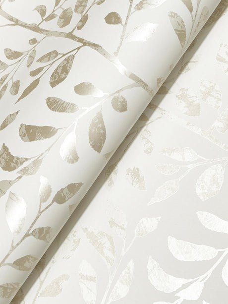 A-Street Prints 4177-83308 Sagecrest Platinum Sapling Wallpa