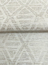 Warner 4183-4824 Kelce Silver Geometric Faux Grasscloth Wallpaper - Eade's Wallpaper