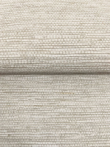 Warner 4183-4834 Mae Beige Faux Grasscloth Wallpaper