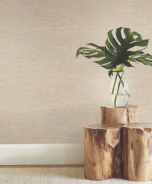 Warner 4183-4835 Mae Wheat Faux Grasscloth Wallpaper