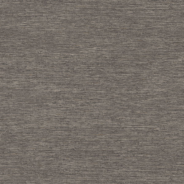 Warner 4183-4836 Mae Charcoal Faux Grasscloth Wallpaper