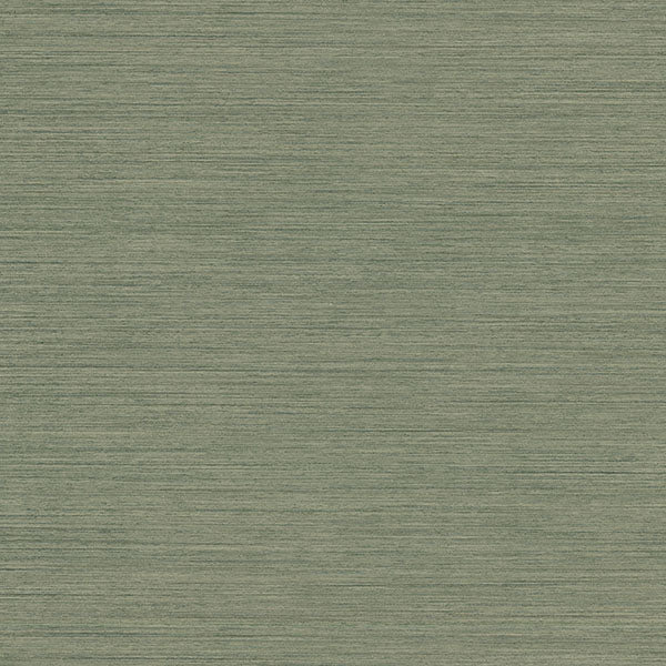 Warner 4183-4845 Nira Green Fabric Weave Wallpaper