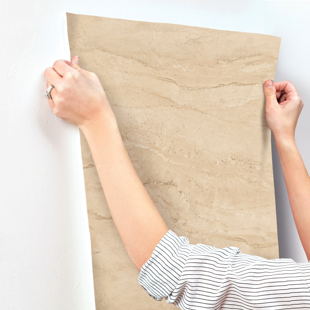 Chesapeake 4191-83001 Morgana Light Brown Stone Wallpaper