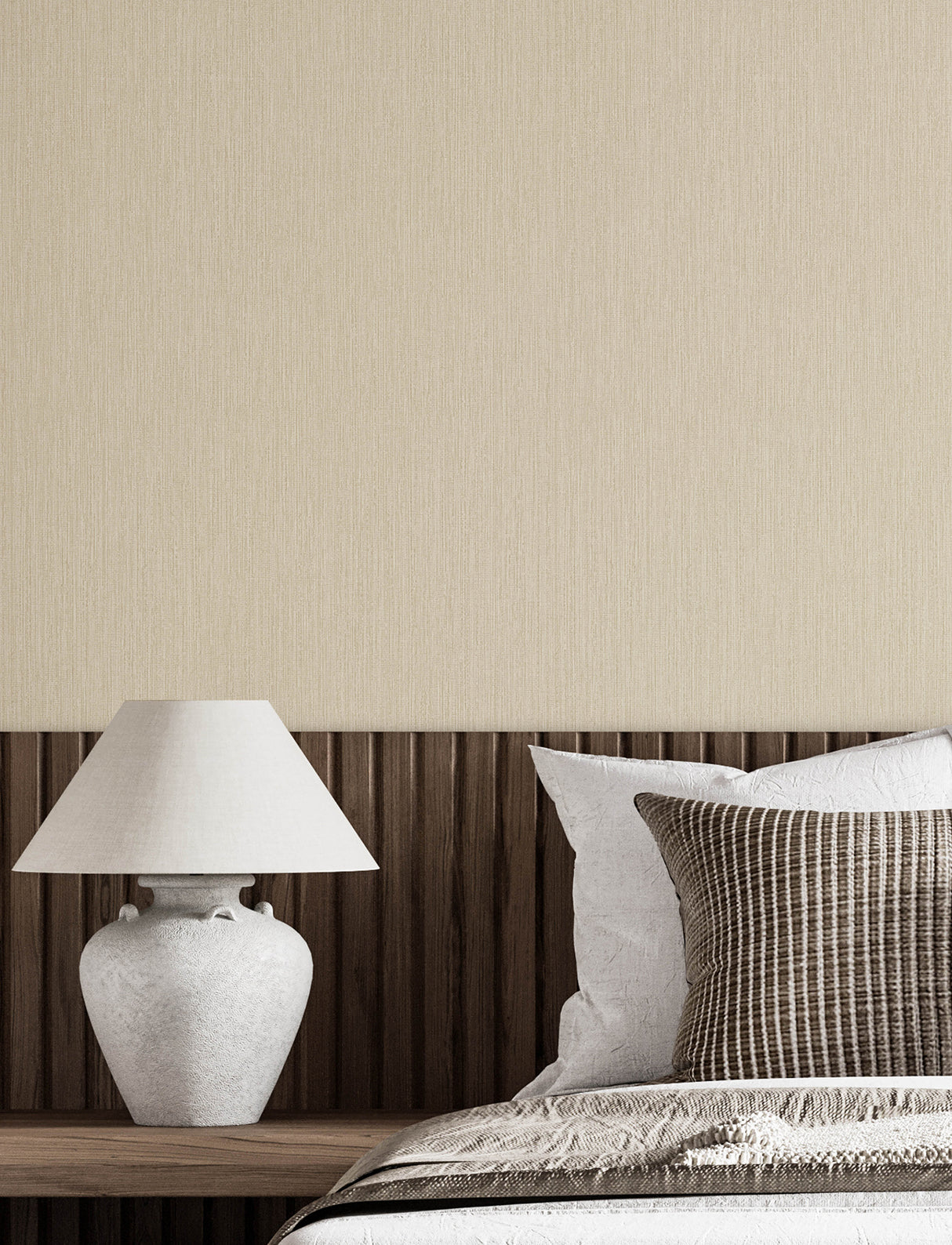 Chesapeake 4191-83007 Elijah Light Brown Texture Wallpaper