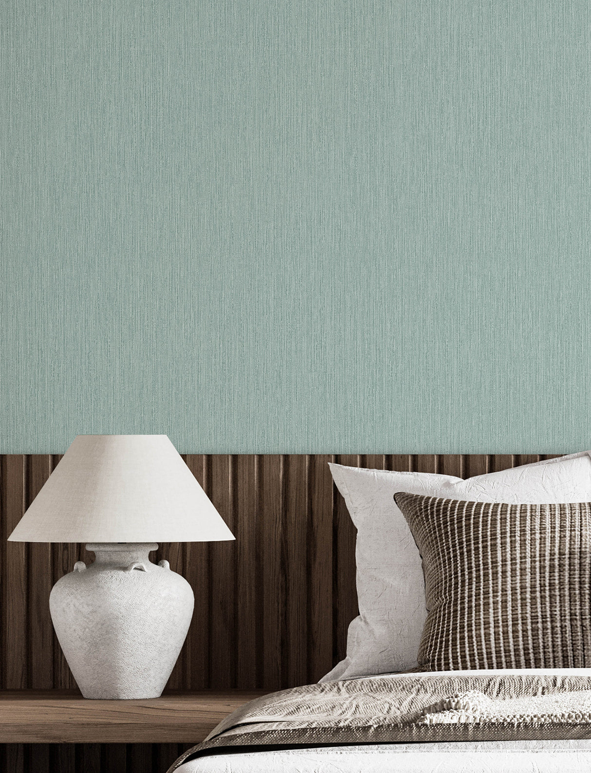 Chesapeake 4191-83008 Elijah Aqua Texture Wallpaper