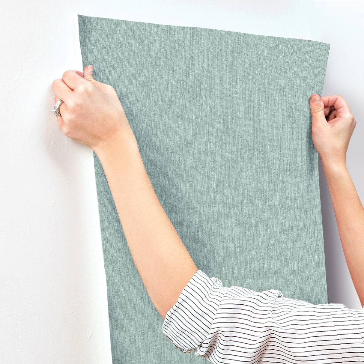 Chesapeake 4191-83008 Elijah Aqua Texture Wallpaper