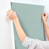 Chesapeake 4191-83008 Elijah Aqua Texture Wallpaper