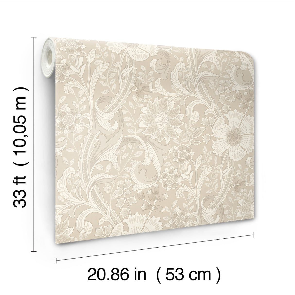Chesapeake 4191-83012 Liora Beige Floral Trail Wallpaper