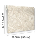 Chesapeake 4191-83012 Liora Beige Floral Trail Wallpaper
