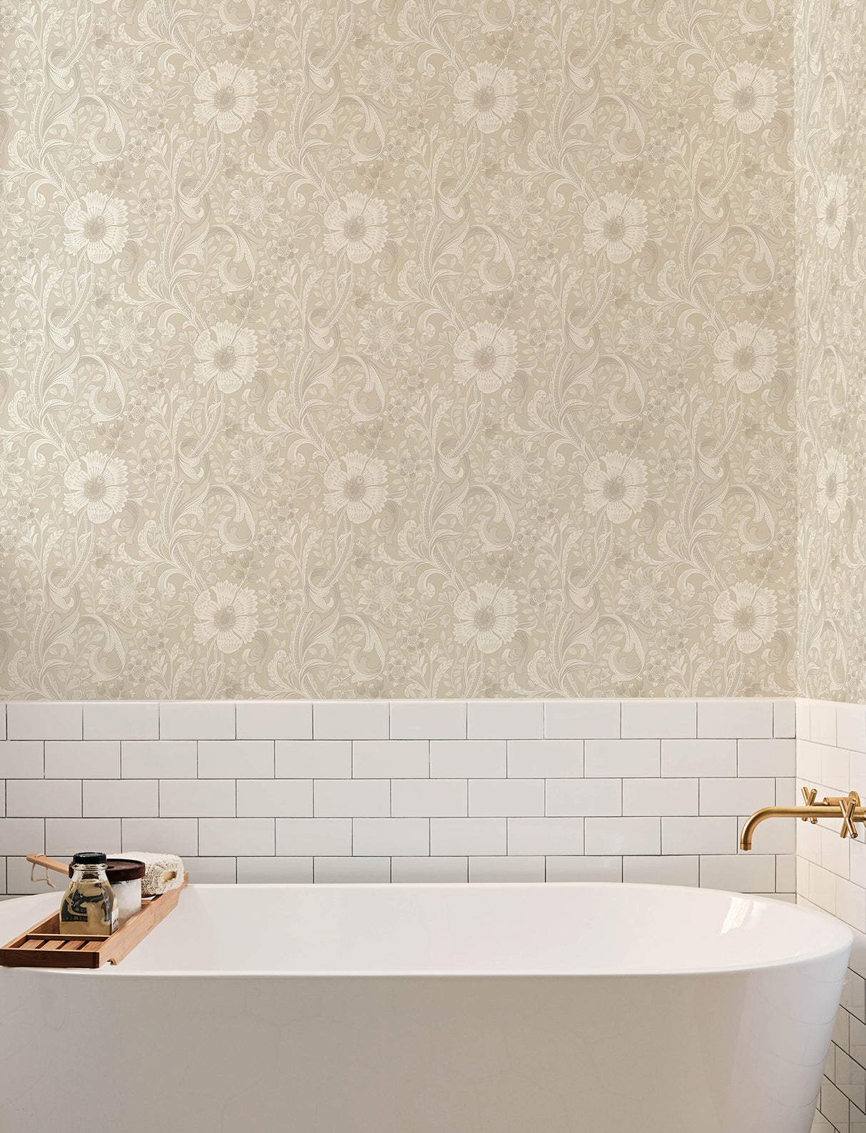 Chesapeake 4191-83012 Liora Beige Floral Trail Wallpaper
