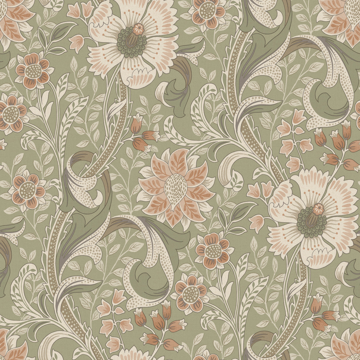 Chesapeake 4191-83014 Liora Green Floral Trail Wallpaper