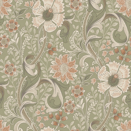 Chesapeake 4191-83014 Liora Green Floral Trail Wallpaper