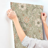 Chesapeake 4191-83014 Liora Green Floral Trail Wallpaper