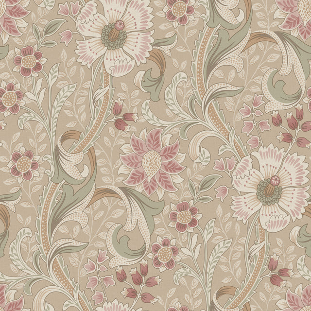 Chesapeake 4191-83015 Liora Taupe Floral Trail Wallpaper