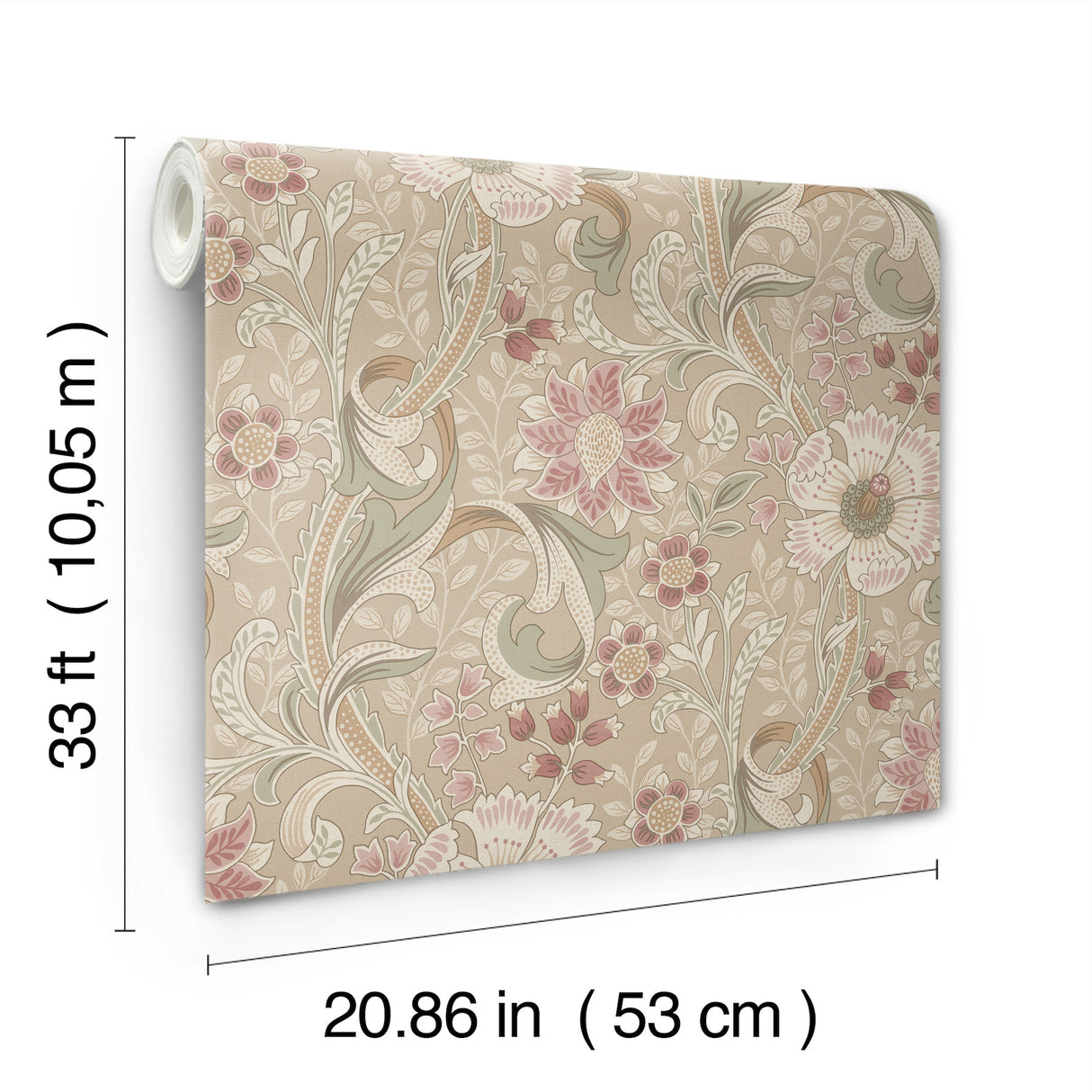 Chesapeake 4191-83015 Liora Taupe Floral Trail Wallpaper