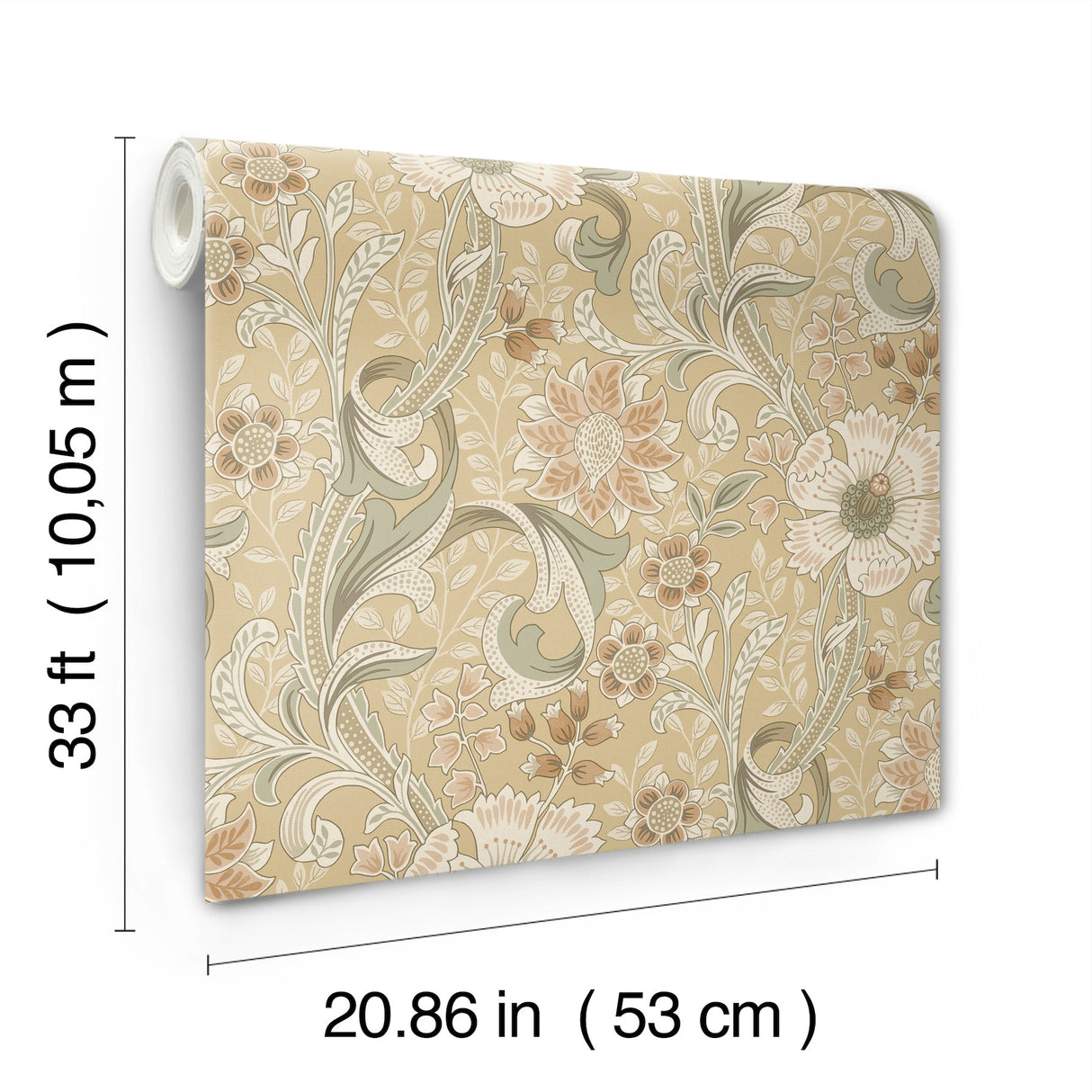 Chesapeake 4191-83016 Liora Butter Floral Trail Wallpaper