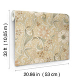Chesapeake 4191-83016 Liora Butter Floral Trail Wallpaper