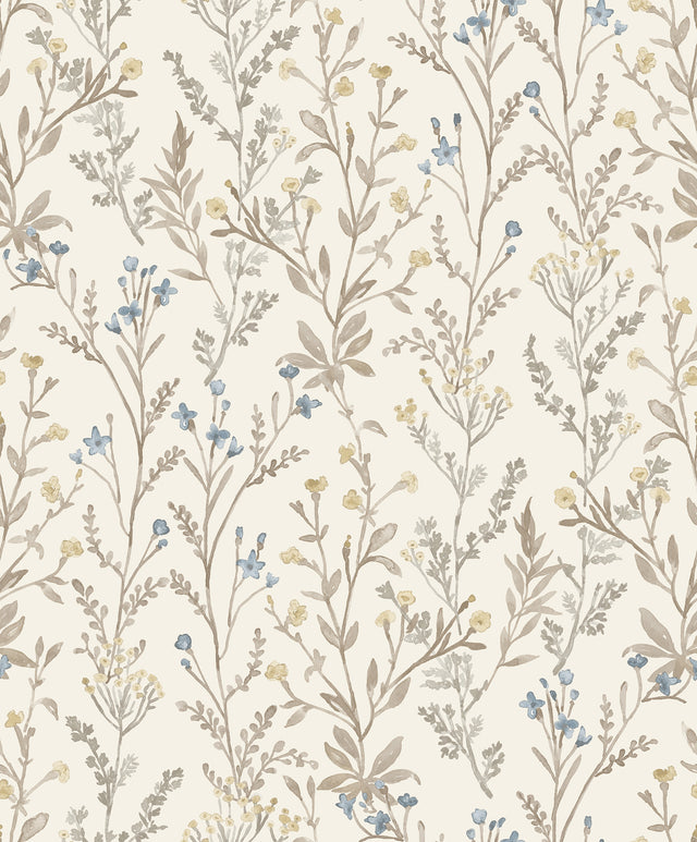Chesapeake 4191-83017 Laverne Neutral Wildflowers Wallpaper