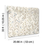 Chesapeake 4191-83017 Laverne Neutral Wildflowers Wallpaper