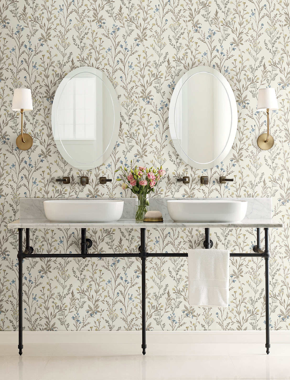 Chesapeake 4191-83017 Laverne Neutral Wildflowers Wallpaper