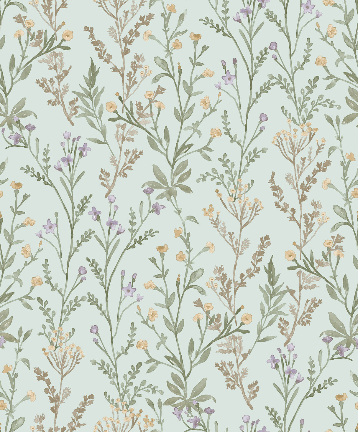 Chesapeake 4191-83018 Laverne Aquamarine Wildflowers Wallpap