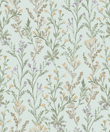 Chesapeake 4191-83018 Laverne Aquamarine Wildflowers Wallpap